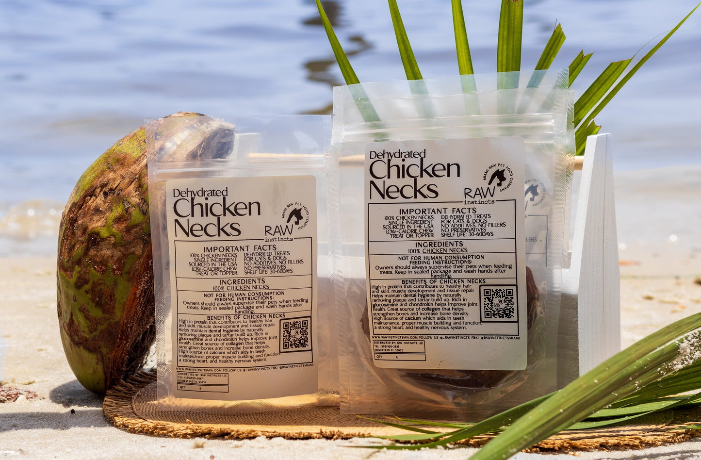 Marquise Pup Dehydrated Chicken Necks — Single Ingredient, USA Sourced