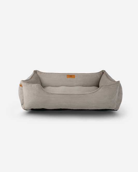 Corduroy Dog Bed- Taupe