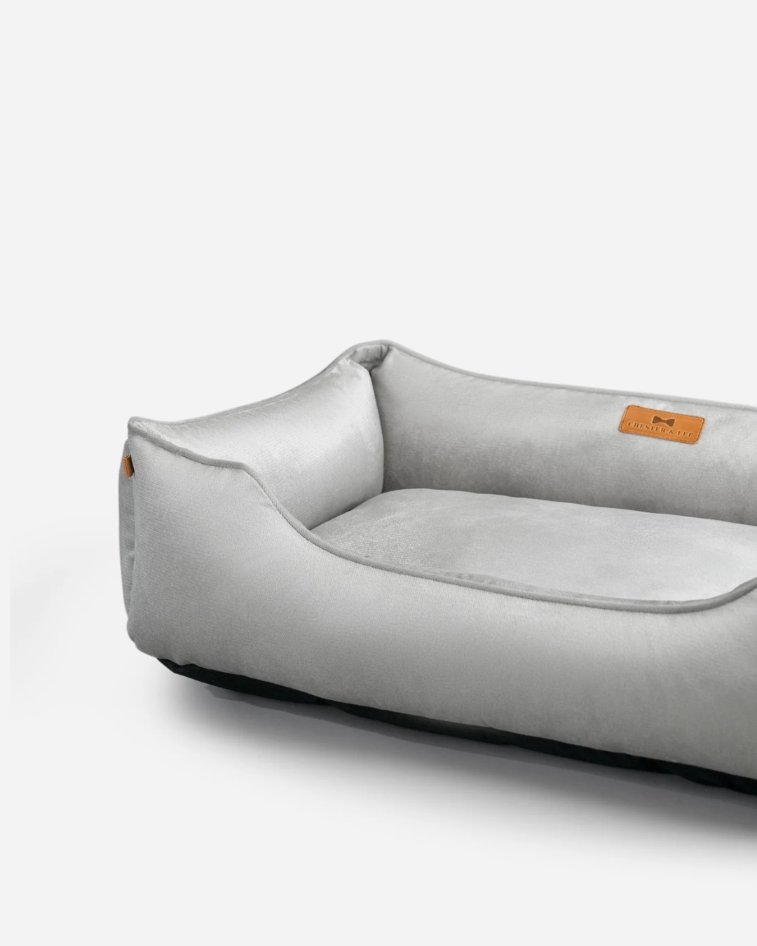 Classic Velvet Dog Bed- Gray