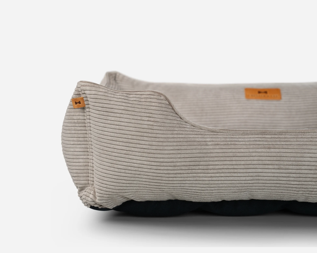 Corduroy Dog Bed- Taupe
