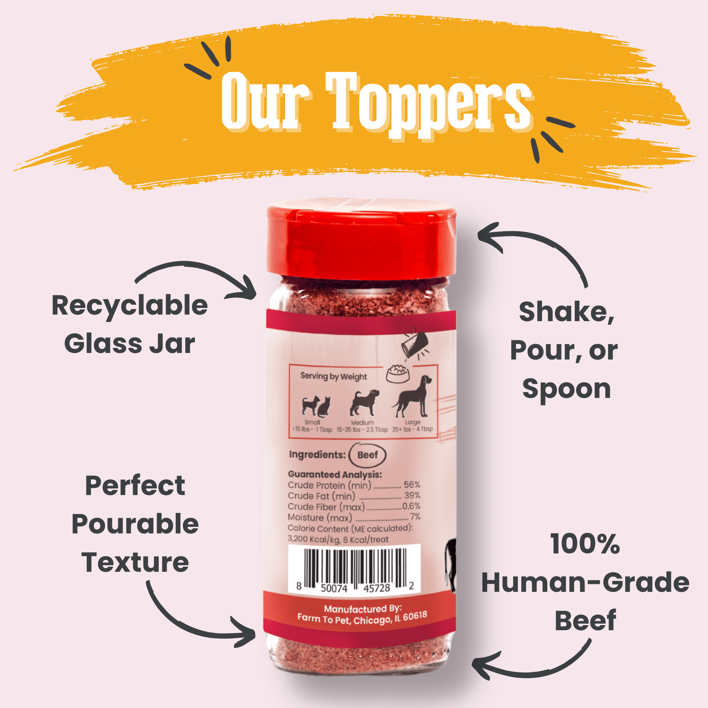Marquise Pup | Pure Beef Meal Topper — Powdered Protein for Dogs & Cats