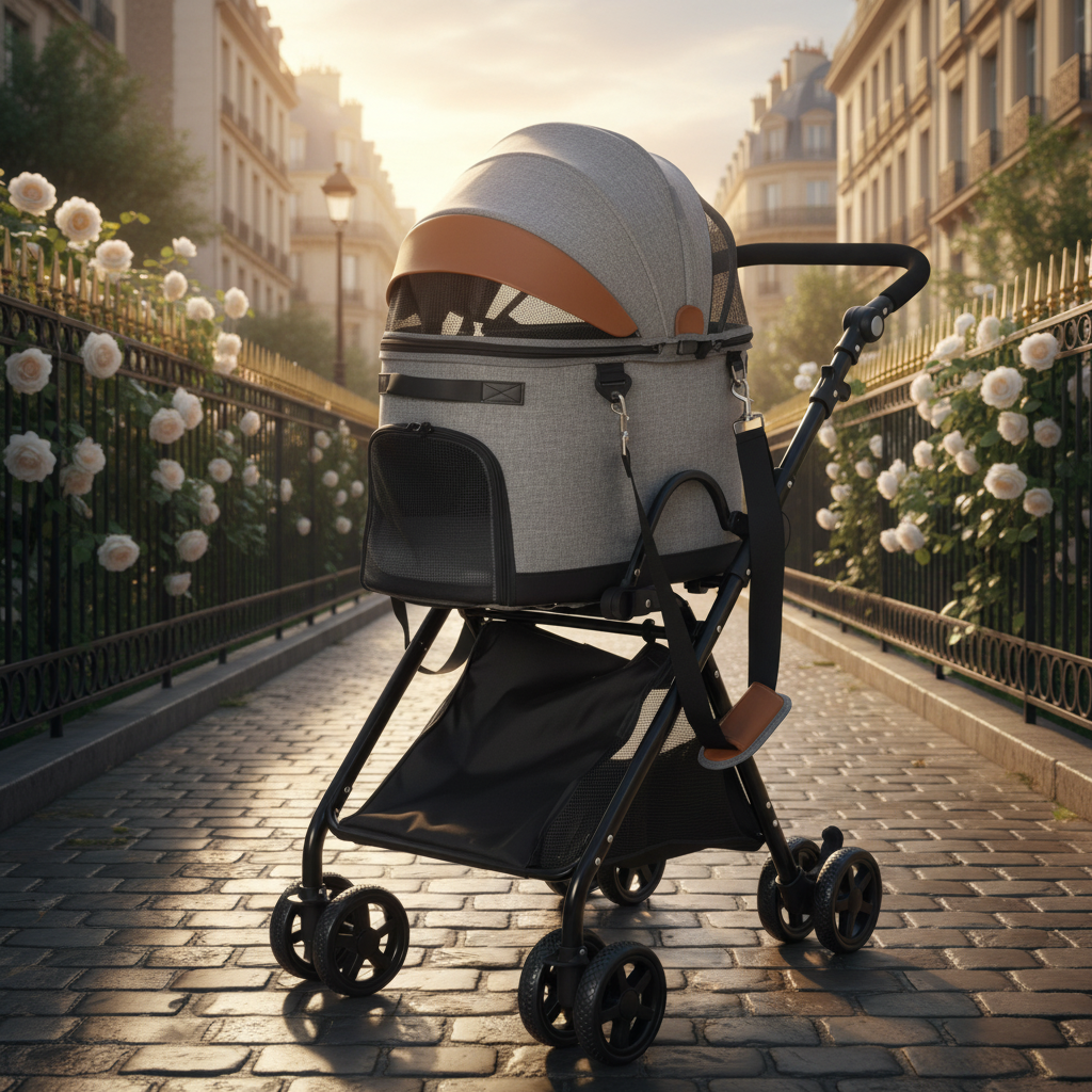 Marquise Pup Grey Carriage