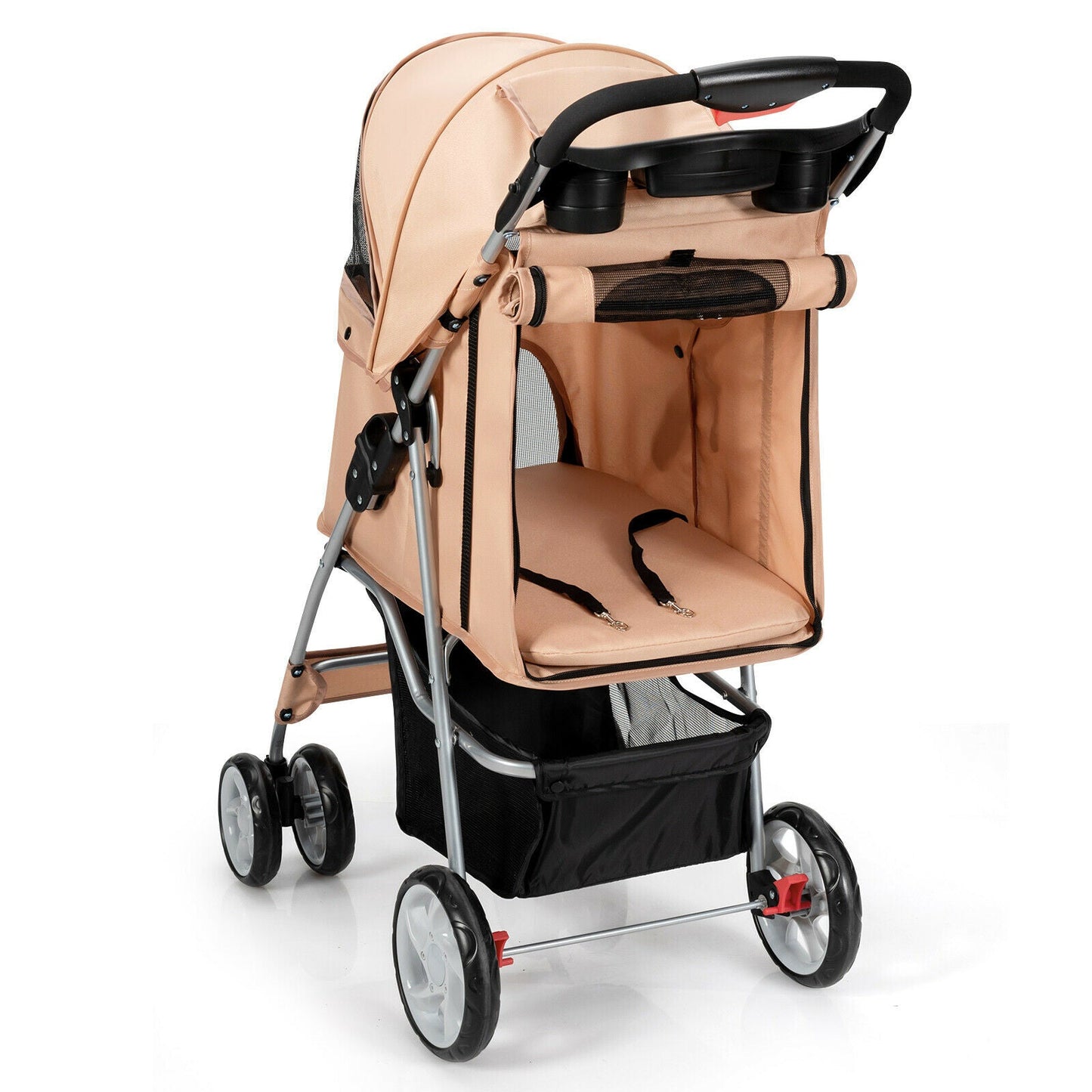 The Marquise Pup Beige 4-Wheel Luxury Stroller