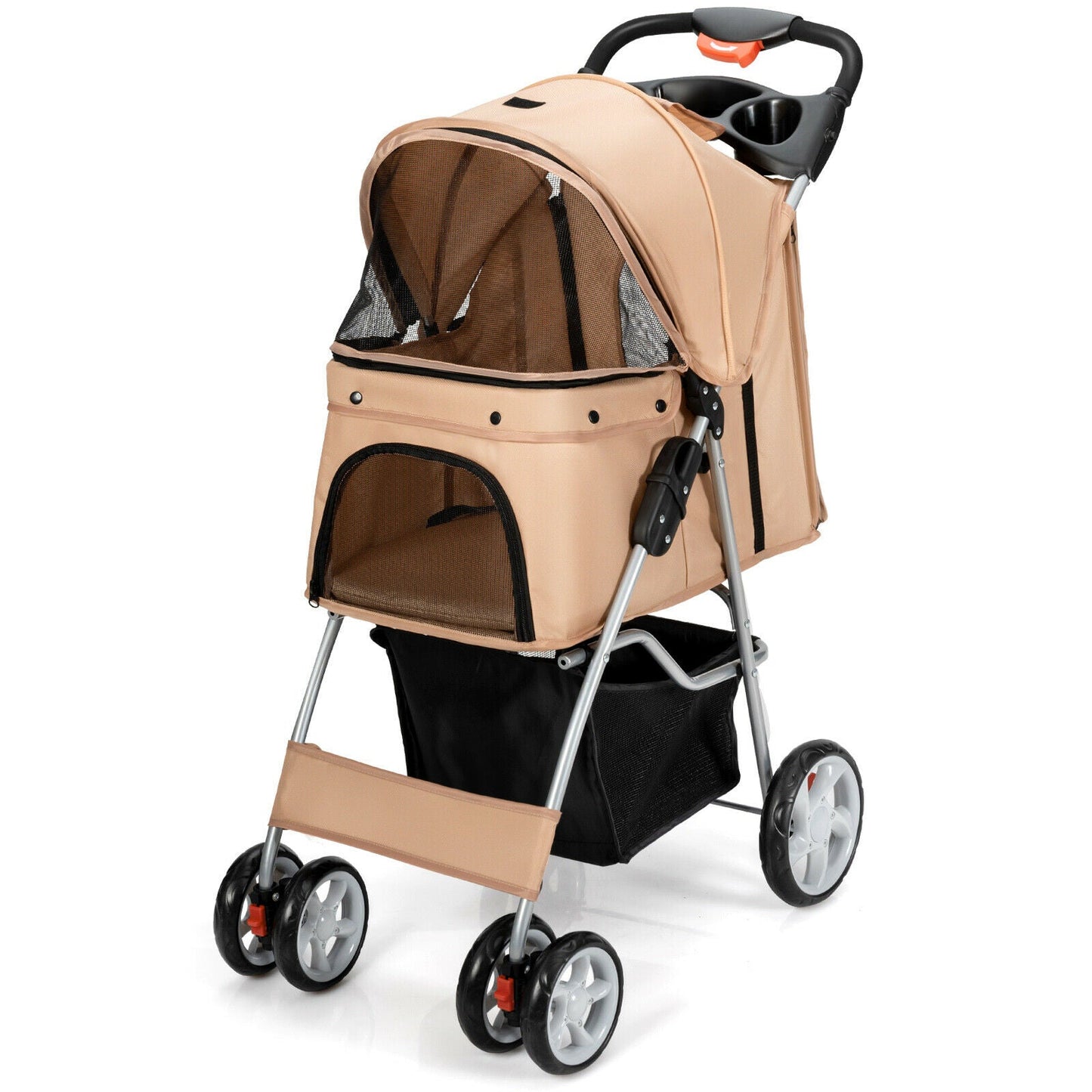 The Marquise Pup Beige 4-Wheel Luxury Stroller